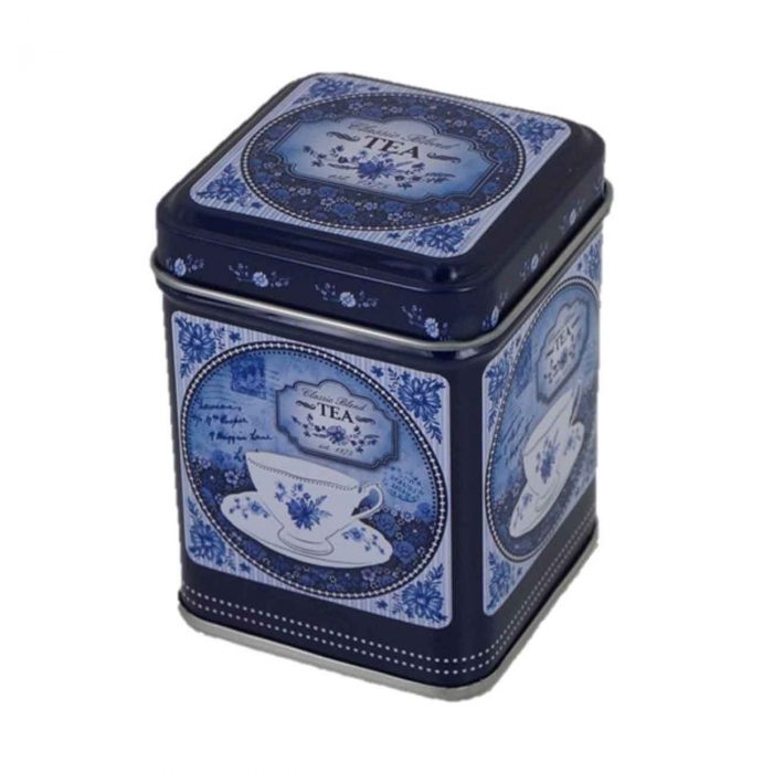 Theeblikje Delfst Blauw